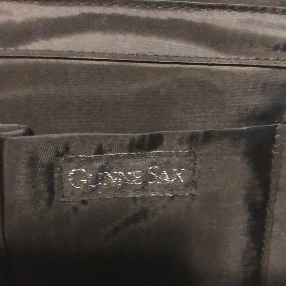 Formal, small, black satin purse